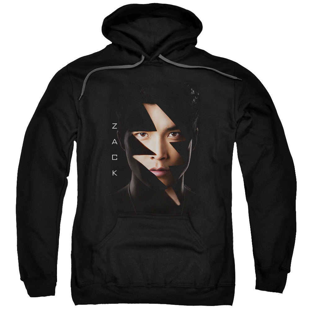 Power Rangers Zack Bolt Mens Hoodie Black Officially Licensed