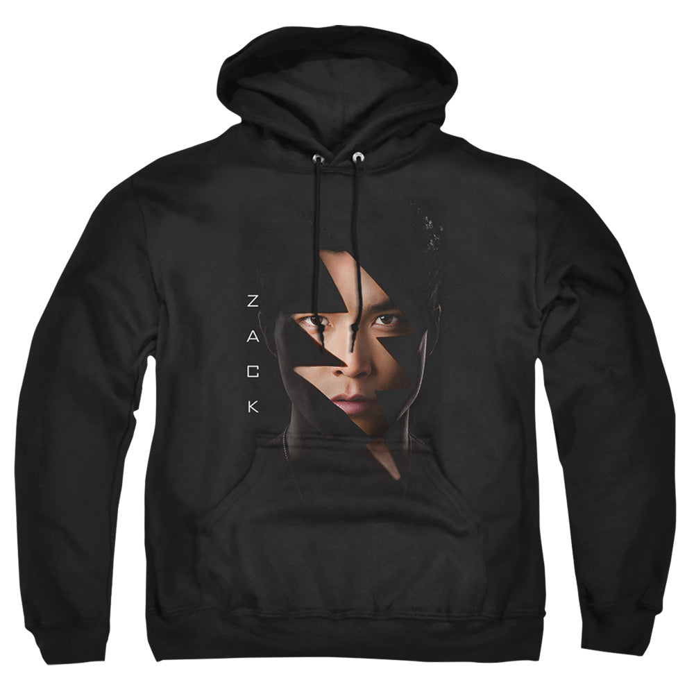 Power Rangers Zack Bolt Mens Hoodie Black Officially Licensed