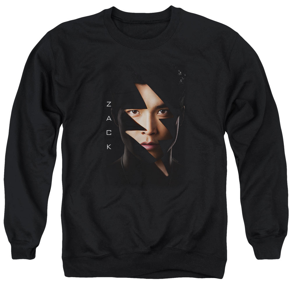 Power Rangers Zack Bolt Mens Crewneck Sweatshirt Black Officially Licensed