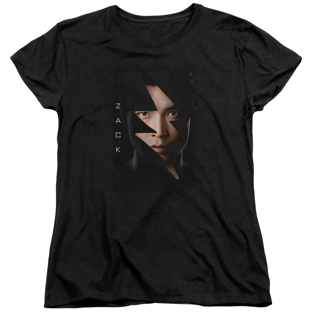 Power Rangers Zack Bolt Womens T Shirt Black Officially Licensed