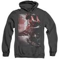 Power Rangers Red Zord Poster Heather Mens Hoodie Black Officially Licensed