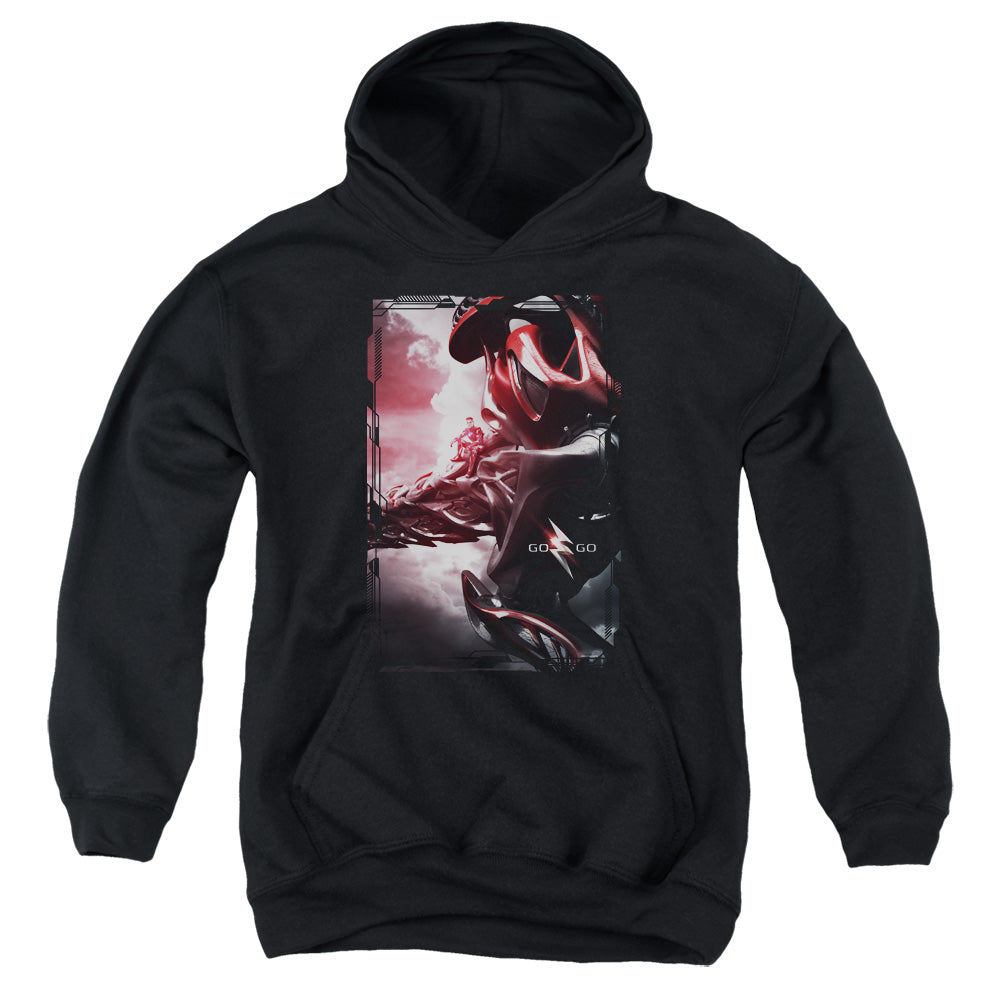 Power Rangers Red Zord Poster Kids Youth Hoodie Black Officially Licensed