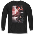 Power Rangers Red Zord Poster Long Sleeve Kids Youth T Shirt Black Officially Licensed