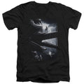 Power Rangers Black Zord Poster Mens Slim Fit V-Neck T Shirt Black Officially Licensed