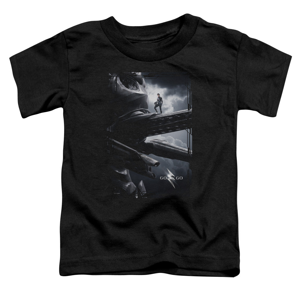 Power Rangers Black Zord Poster Toddler Kids Youth T Shirt Black Officially Licensed
