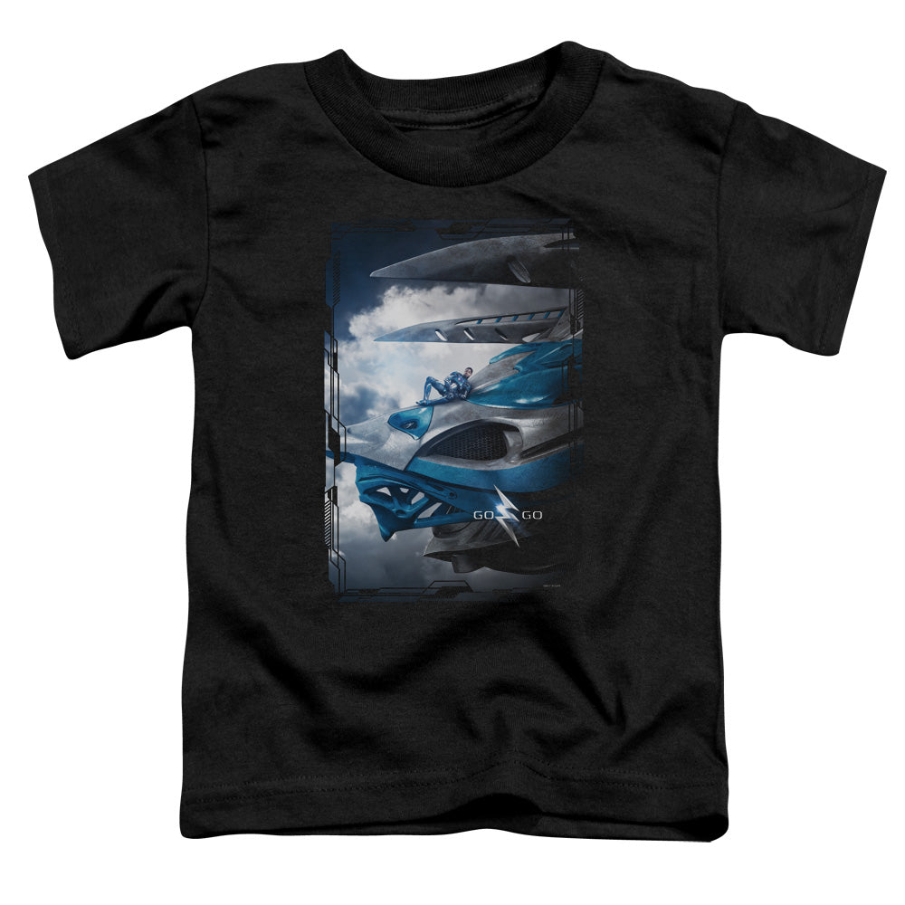 Power Rangers Blue Zord Poster Toddler Kids Youth T Shirt Black Officially Licensed