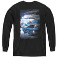 Power Rangers Blue Zord Poster Long Sleeve Kids Youth T Shirt Black Officially Licensed