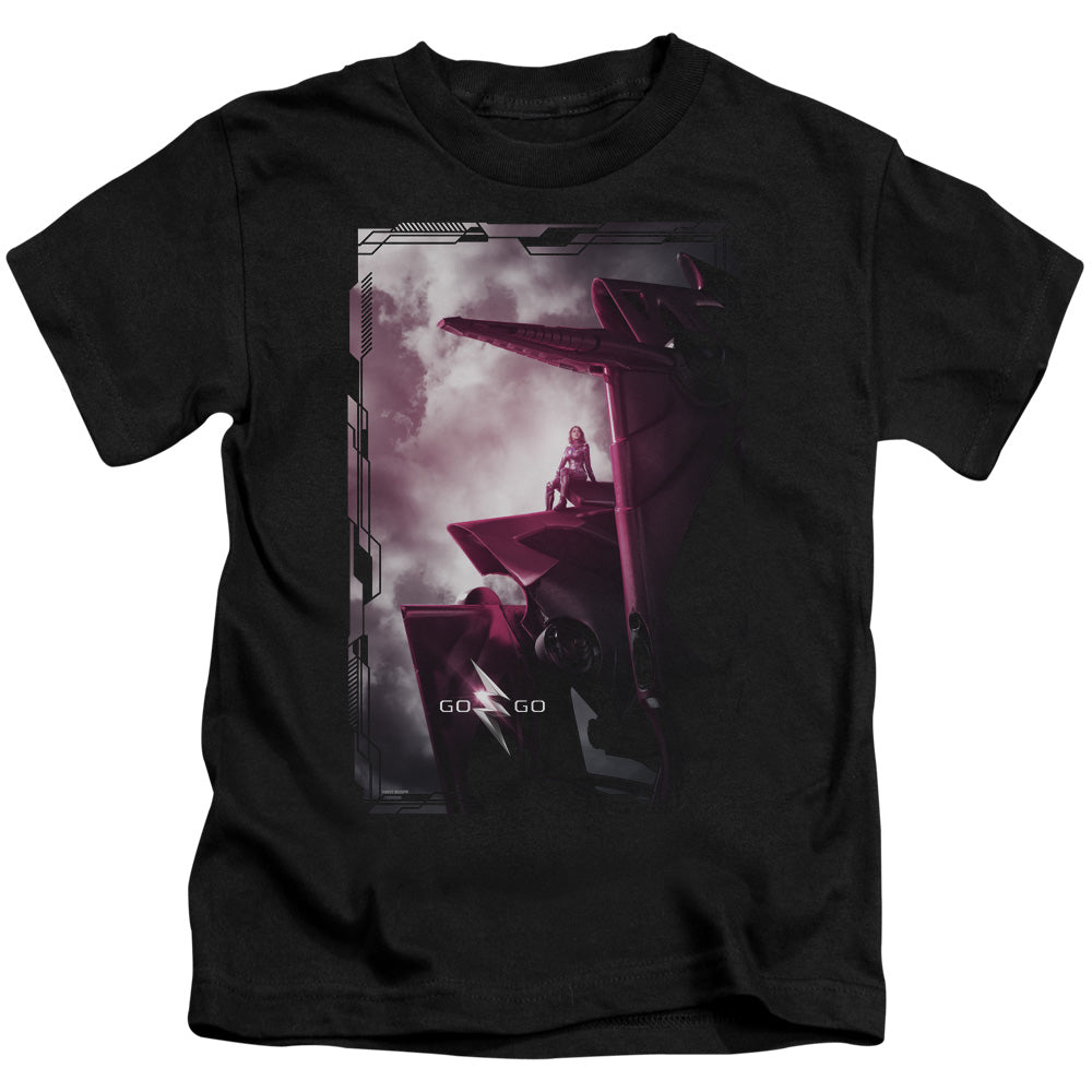 Power Rangers Pink Zord Poster Juvenile Kids Youth T Shirt Black Officially Licensed