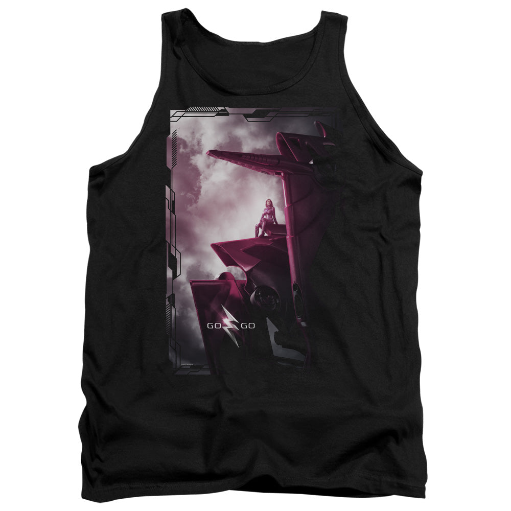 Power Rangers Pink Zord Poster Mens Tank Top Shirt Black Officially Licensed