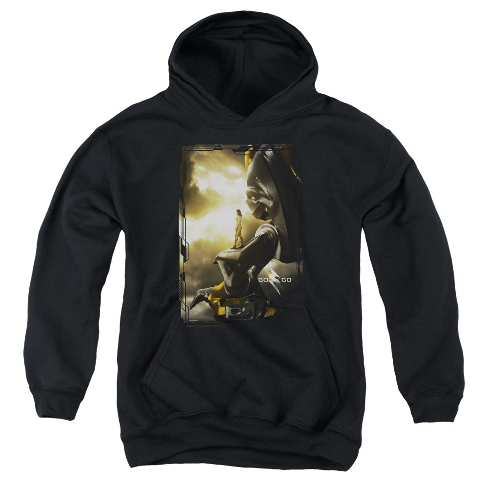 Power Rangers Yellow Zord Poster Kids Youth Hoodie Black Officially Licensed