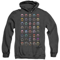 Power Rangers Visual Timeline Heather Mens Hoodie Black Officially Licensed