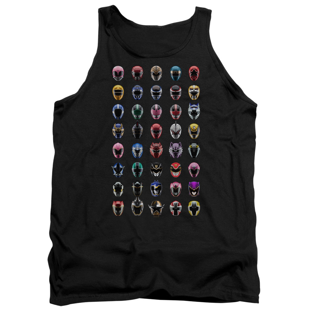 Power Rangers Visual Timeline Mens Tank Top Shirt Black Officially Licensed