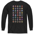 Power Rangers Visual Timeline Long Sleeve Kids Youth T Shirt Black Officially Licensed