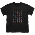 Power Rangers Visual Timeline Kids Youth T Shirt Black Officially Licensed