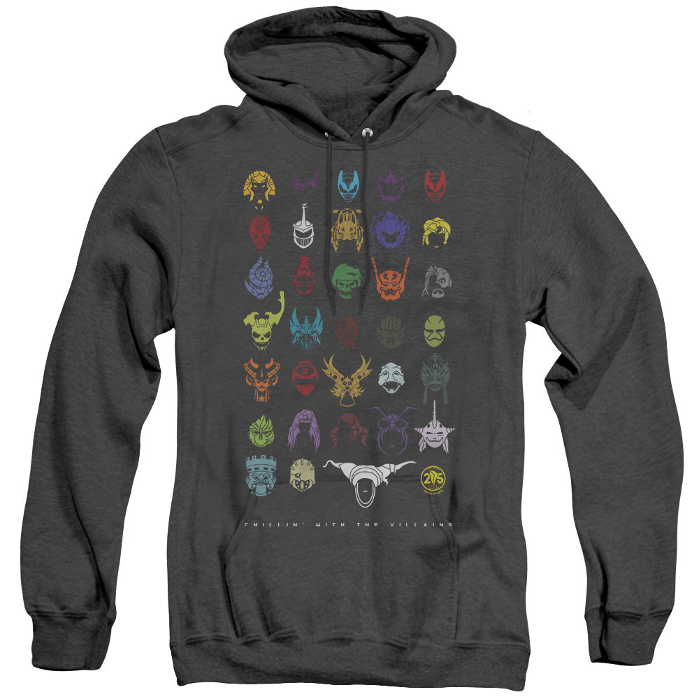 Power Rangers Villains Heather Mens Hoodie Black Officially Licensed
