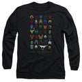 Power Rangers Villains Mens Long Sleeve Shirt Black Officially Licensed
