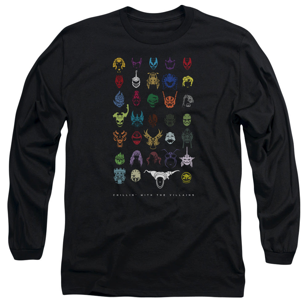 Power Rangers Villains Mens Long Sleeve Shirt Black Officially Licensed