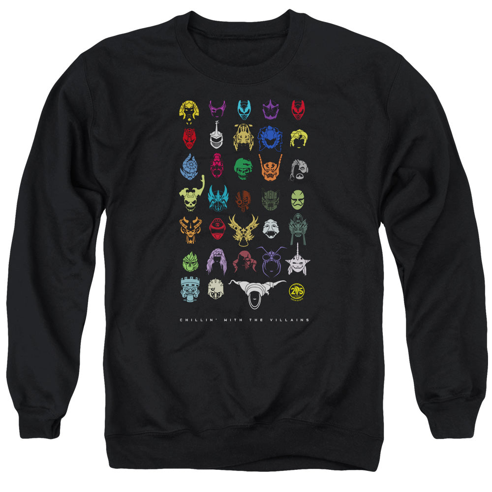 Power Rangers Villains Mens Crewneck Sweatshirt Black Officially Licensed