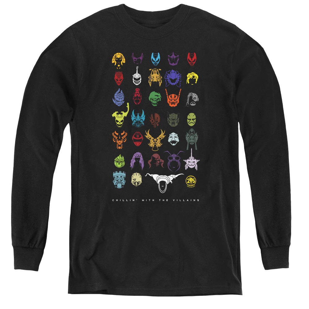 Power Rangers Villains Long Sleeve Kids Youth T Shirt Black Officially Licensed