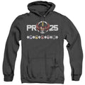 Power Rangers Megazord 25 Heather Mens Hoodie Black Officially Licensed