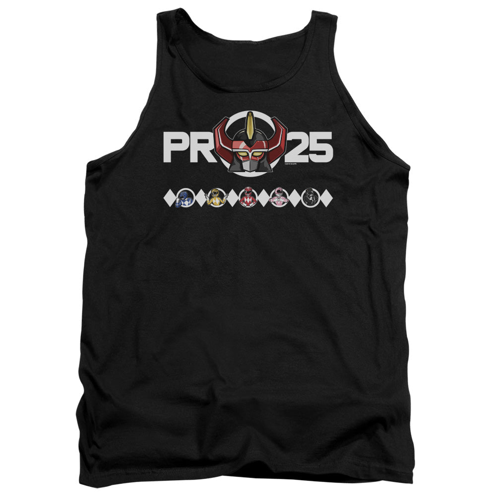 Power Rangers Megazord 25 Mens Tank Top Shirt Black Officially Licensed