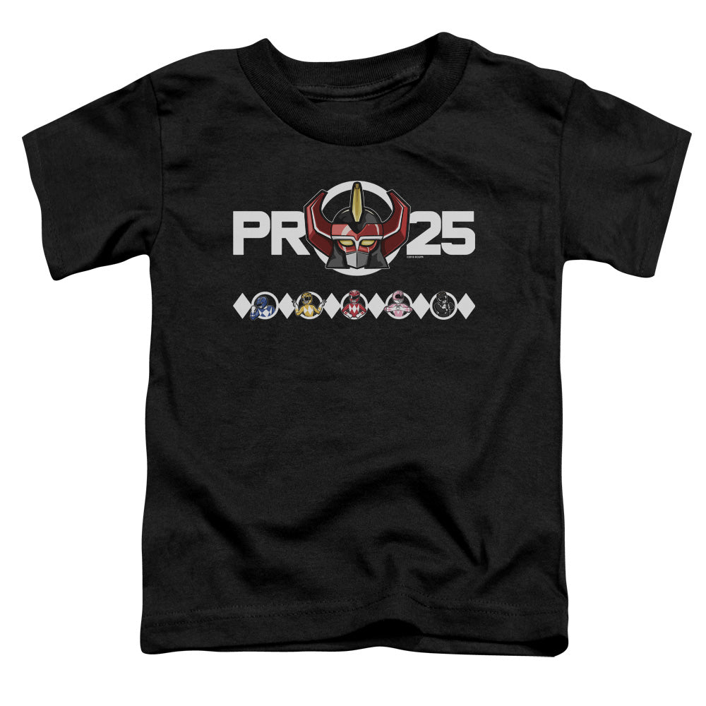 Power Rangers Megazord 25 Toddler Kids Youth T Shirt Black Officially Licensed