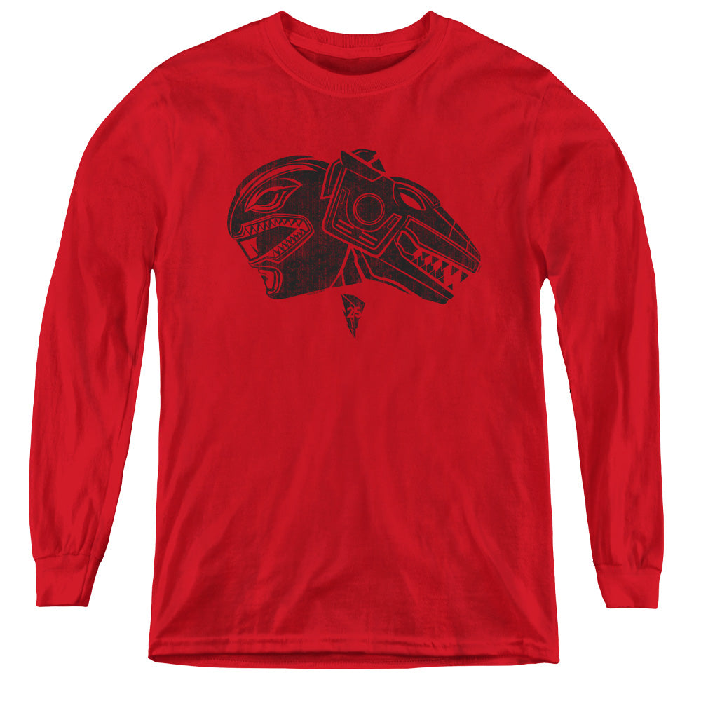 Power Rangers Red Long Sleeve Kids Youth T Shirt Red Officially Licensed