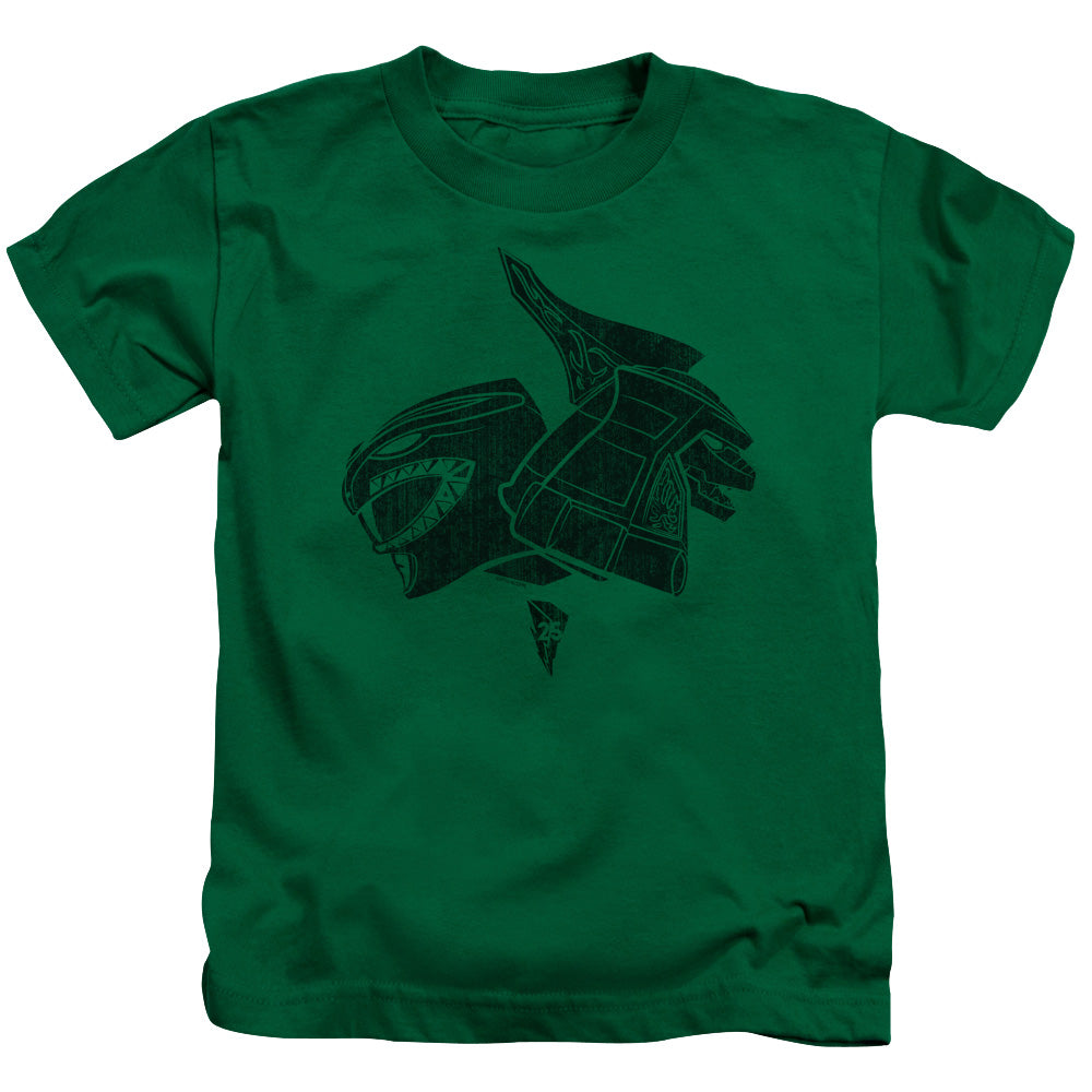 Power Rangers Green Juvenile Kids Youth T Shirt Kelly Green Officially Licensed