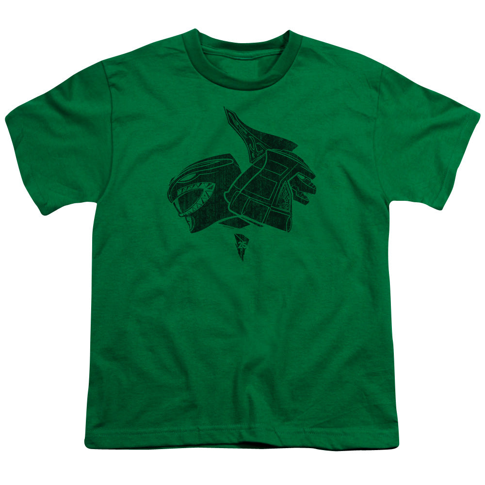 Power Rangers Green Kids Youth T Shirt Kelly Green Officially Licensed