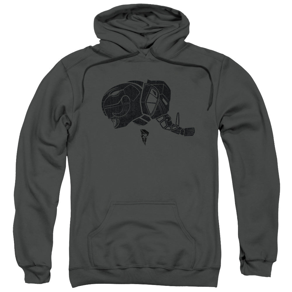 Power Rangers Black Mens Hoodie Charcoal Officially Licensed