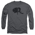 Power Rangers Black Mens Long Sleeve Shirt Charcoal Officially Licensed