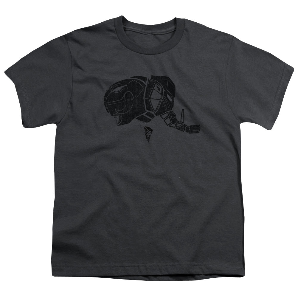 Power Rangers Black Kids Youth T Shirt Charcoal Officially Licensed