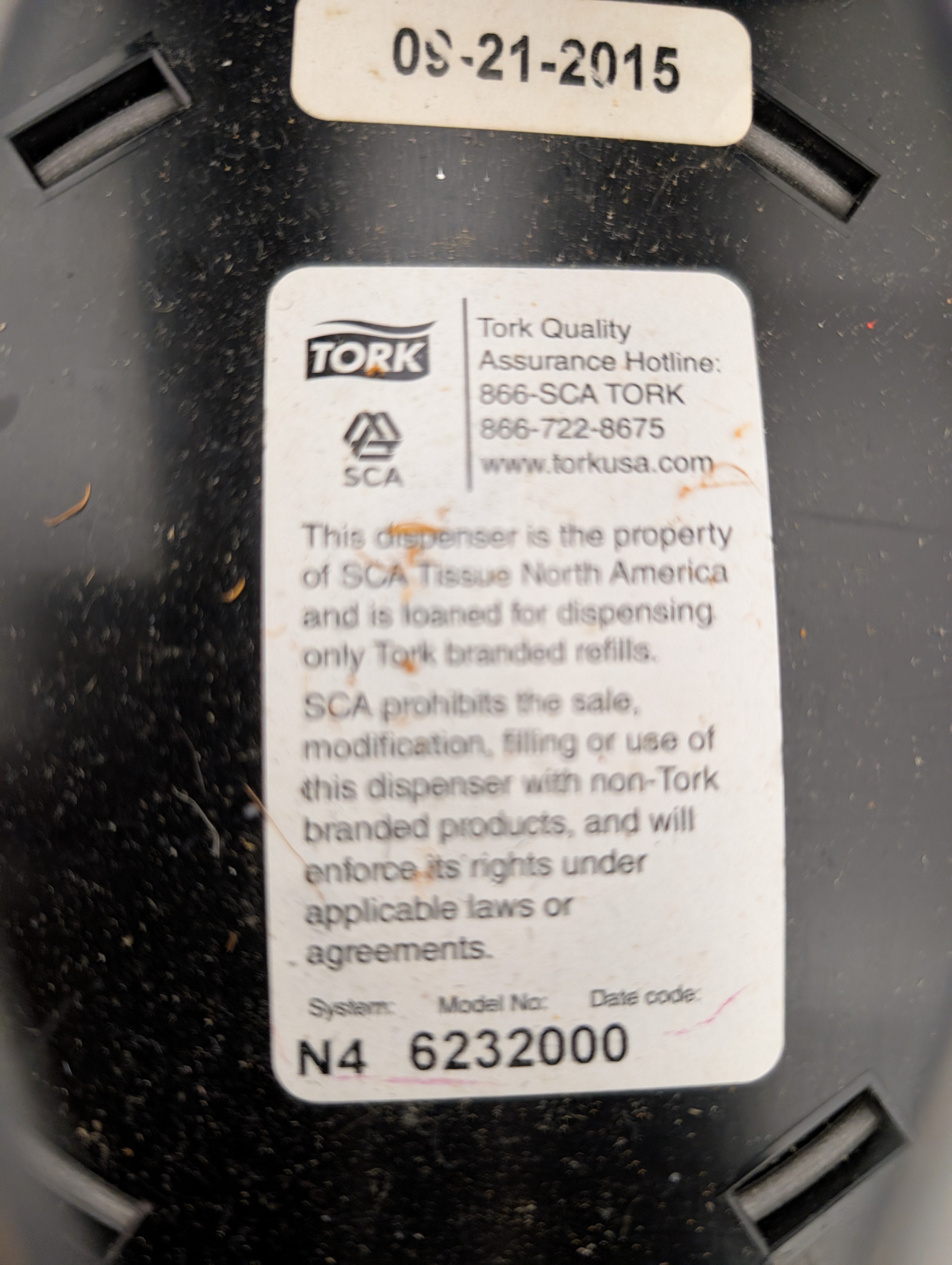 Tork Xpressnap 6232100 Black Tabletop Interfold Napkin Dispenser N4