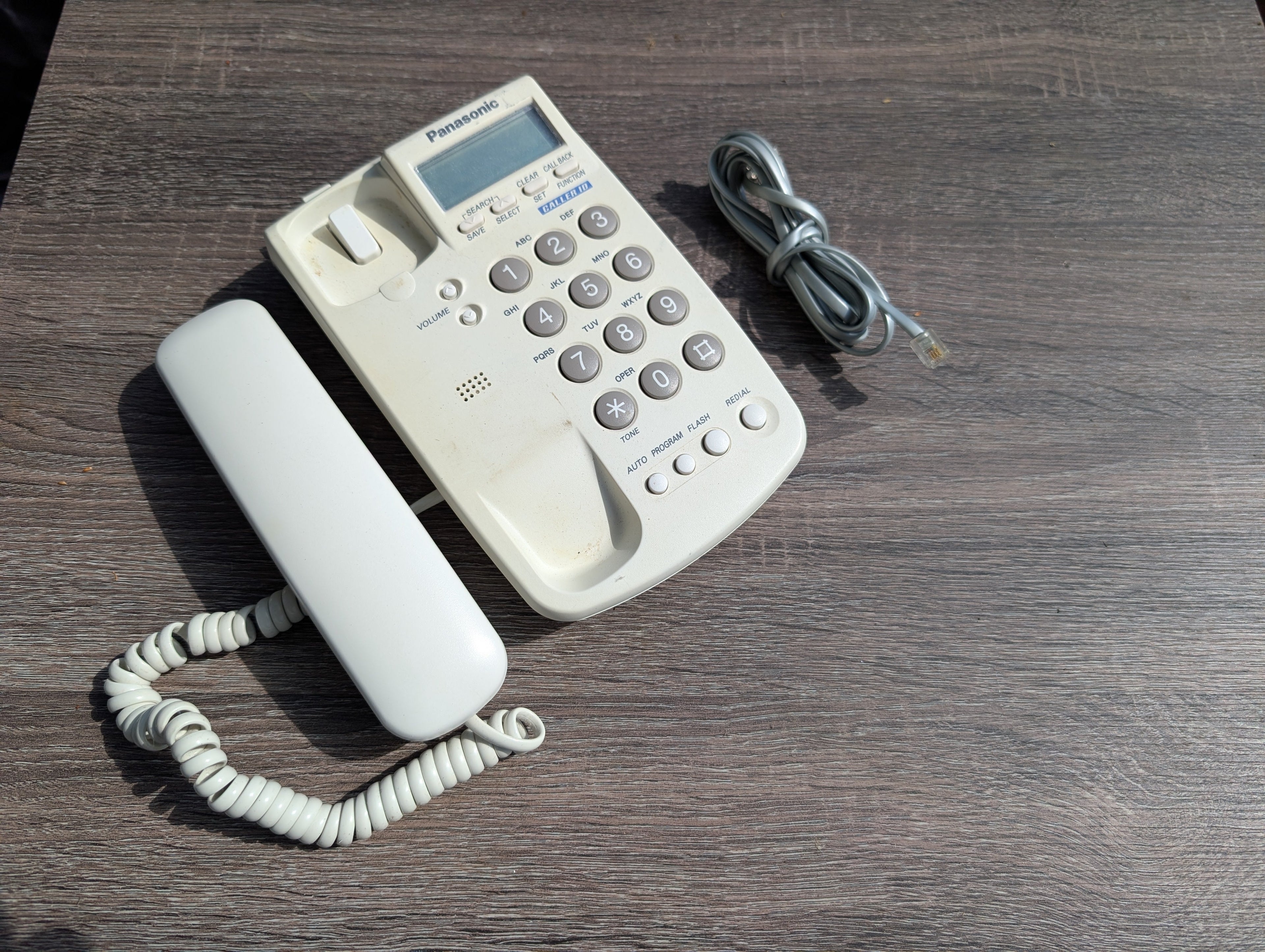 Panasonic KX-TSC7W White Corded Phone Caller ID  Speed Dial