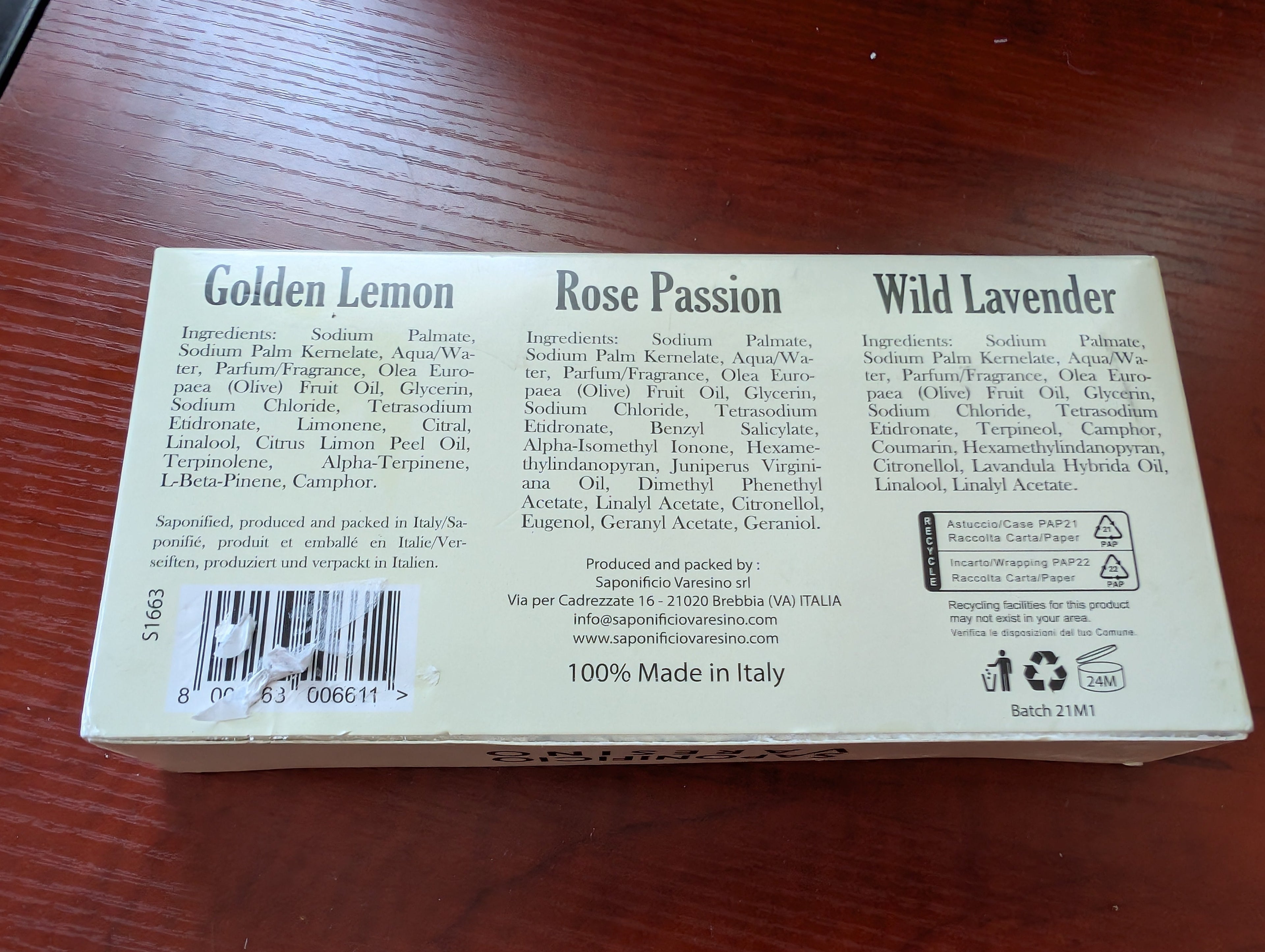Saponificio Varesino - Natural Essentials Wrapped Bar Soap Gift Box Set