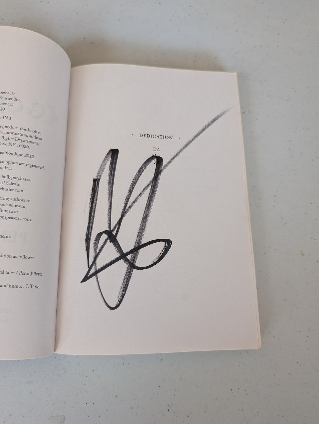 God, No! Book by Penn Jillette - autographed copy