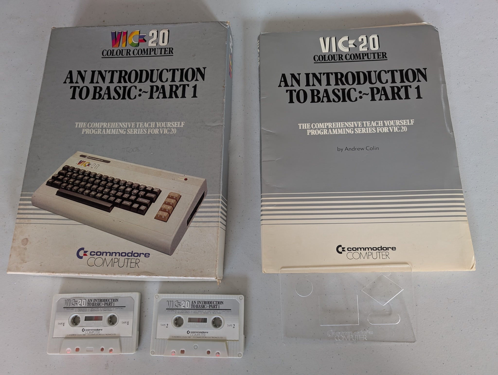 Commodore 64 Introduction to Basic: Part 1, Manual, 2 Cassette, Original Box