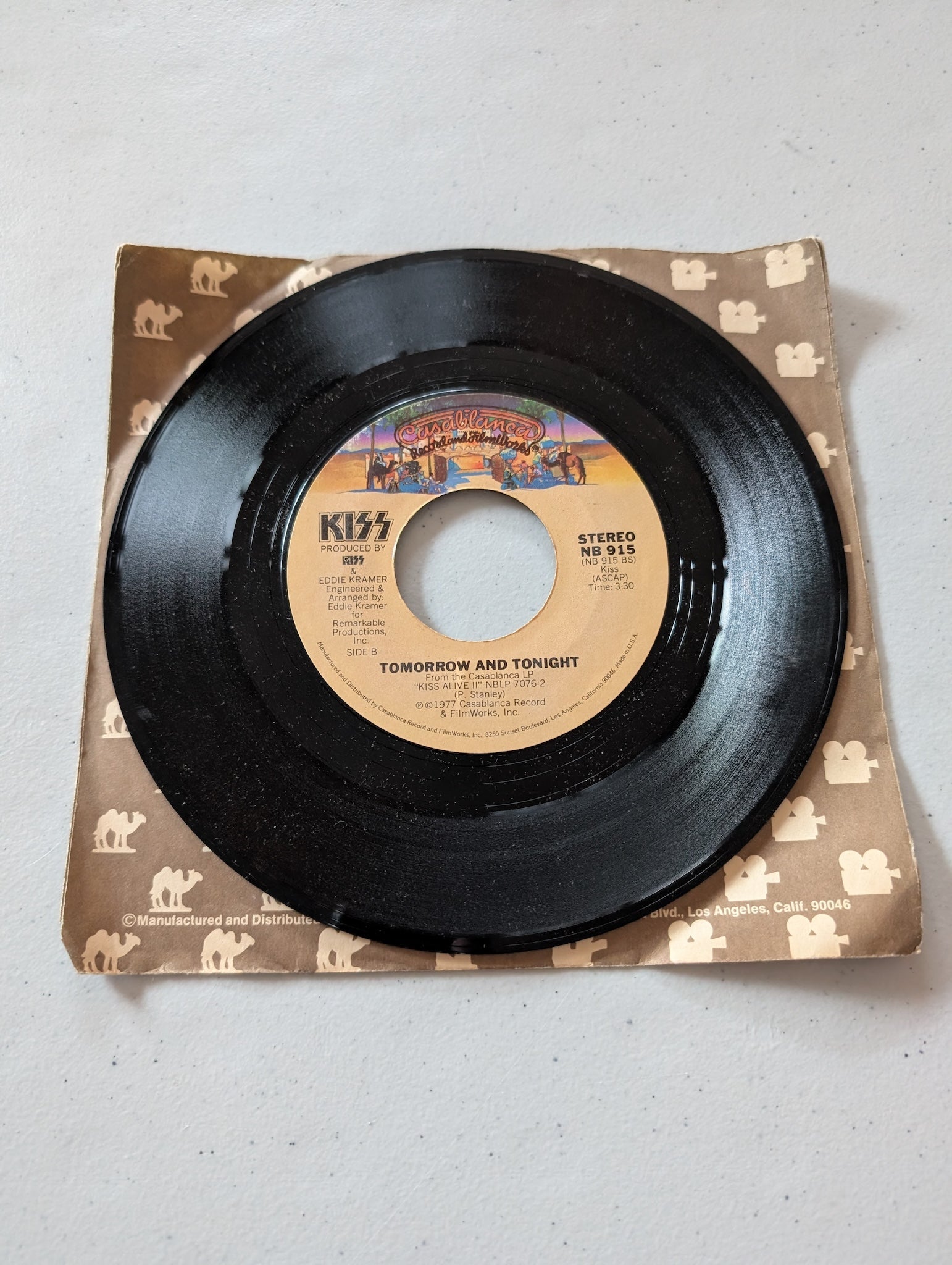 KISS Rocket Ride - Tomorrow Tonight  NB 915 (7 in, 45 RPM, Single, Vinyl Record Album)