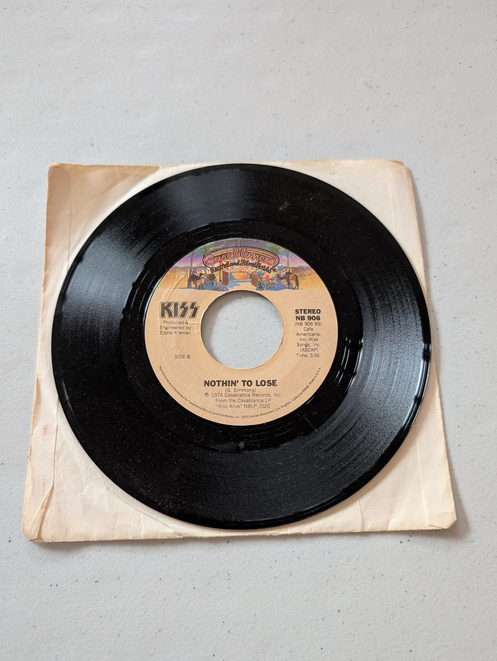 KISS - Shout It Out Loud - Nothin' To Lose  1977 (7 in, 45 RPM, Single, Vinyl Record Album)