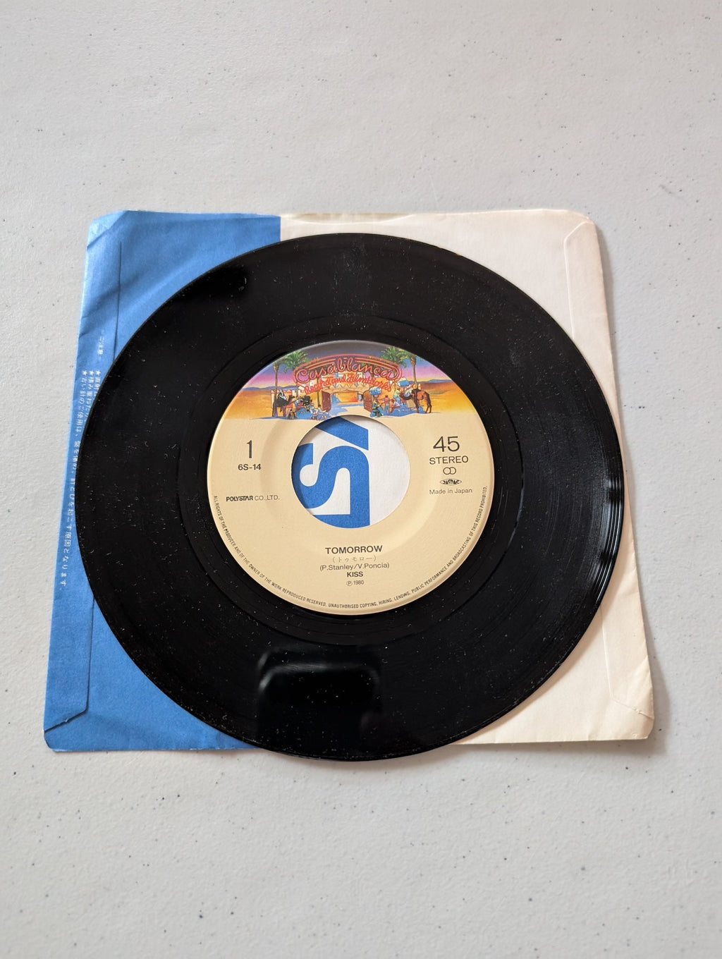 KISS - Tomorrow - Naked City JAPAN  Casablanca NB 2299 (7 in, 45 RPM, Single, Vinyl Record Album)