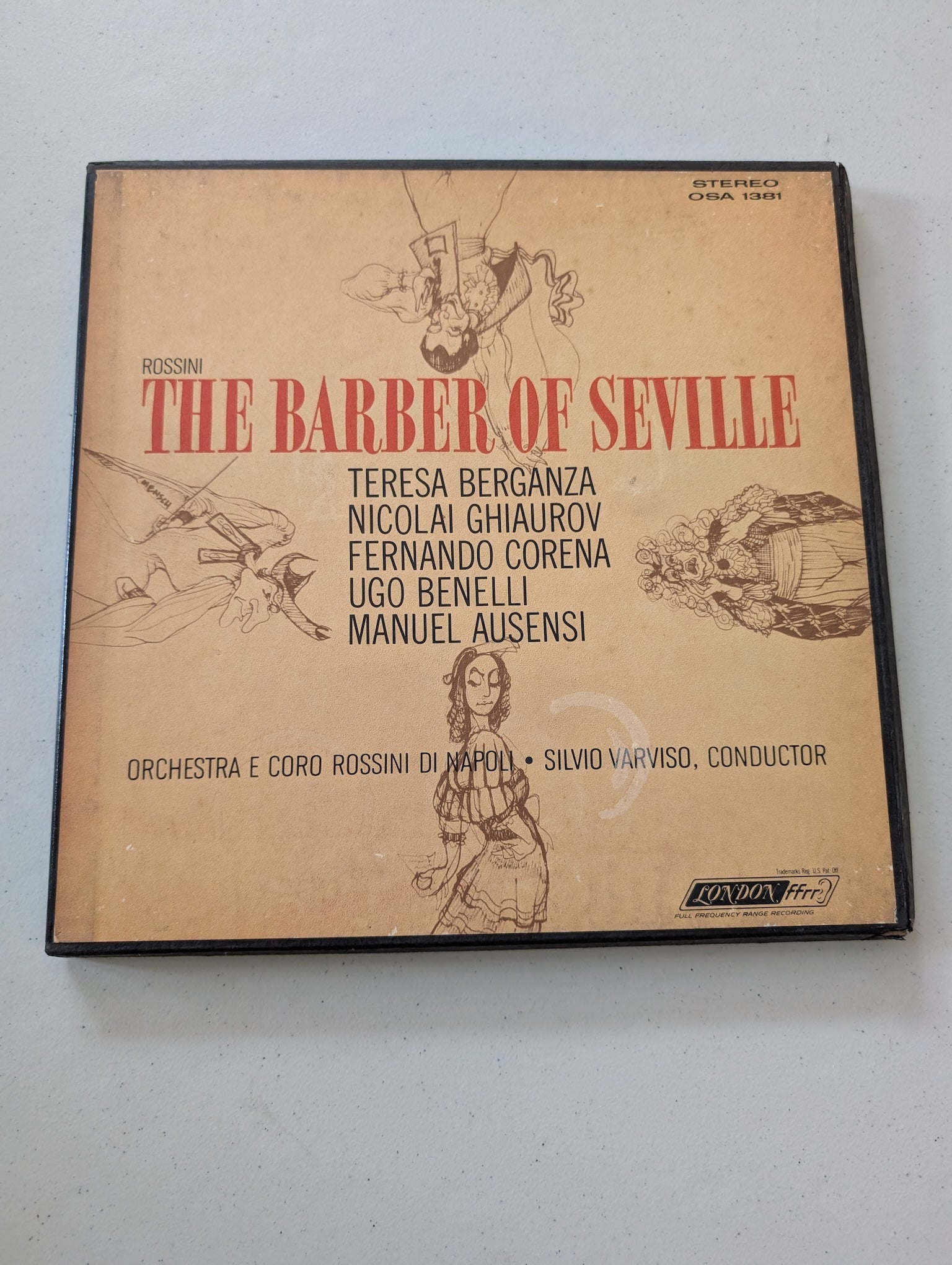 Rossini The Barber of Seville London Mono A 4381 (1965) Box set 3 LP's(Vinyl Record LP Album)