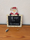 Countdown Chalkboard from Unknown -  Holiday Decor (Wood, Chalkboard Paint, Twine Wall Decor / Calendar, Farmhouse, Craft, Whimsical, Cream, Red, Black)