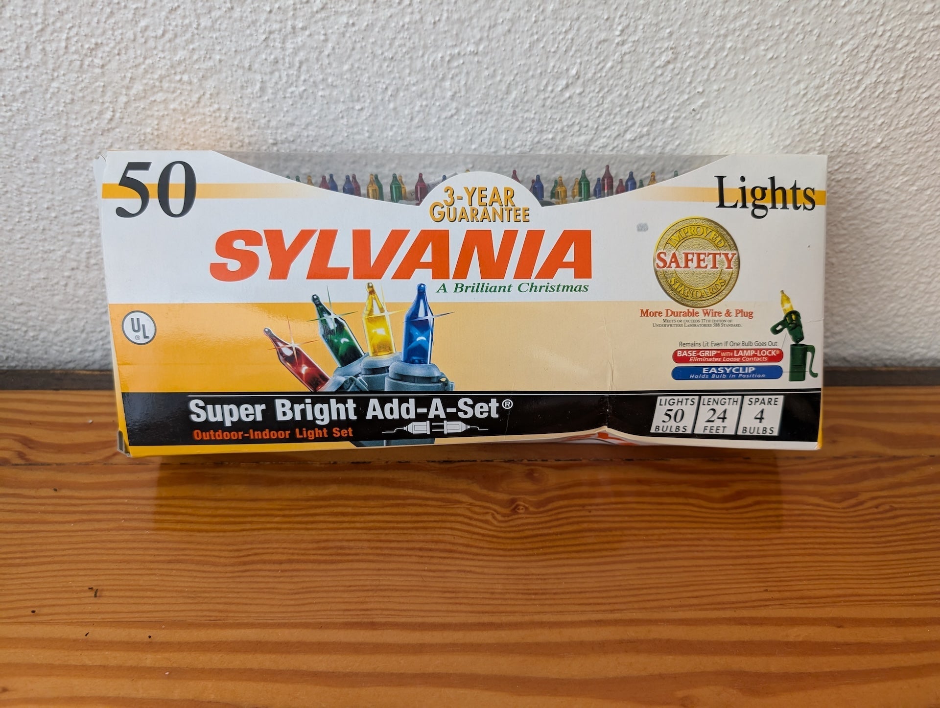 50 Super Bright Add-A-Set from Sylvania - 2000s Holiday Lighting (Plastic Glass, Copper Wire Christmas Lights, Traditional, Multi-color)