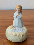 Angel with Baby Jesus from Unknown -  Holiday Decor (Ceramic, Porcelain Figurine, Traditional, Religious, Light Blue, Cream, Gold, Green)