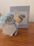 Spun Acrylic Snowman Night Light from Unknown -  Holiday Decor (Acrylic, Fabric Lighting, Whimsical, Kids, Clear, Blue, Orange)