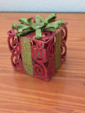 Glitter Gift Box Decor from Unknown -  Ornaments (Metal, Glitter Decor / Ornament, Modern, Glam, Red, Gold, Green)