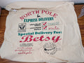 Personalized Santa Sack from Unknown -  Linens (Canvas Gift Packaging, Traditional, Farmhouse, Cream, Red, Green)