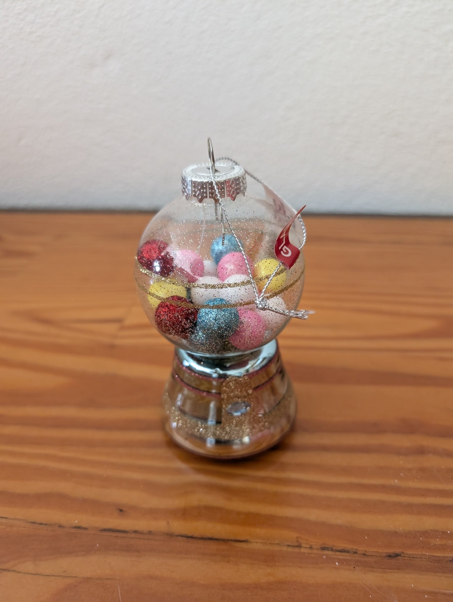 Gumball Machine Ornament from Unknown -  Ornaments (Glass, Metal, Pom-poms Ornament, Whimsical, Kitsch, Kids, Clear, Silver, Multicolor)