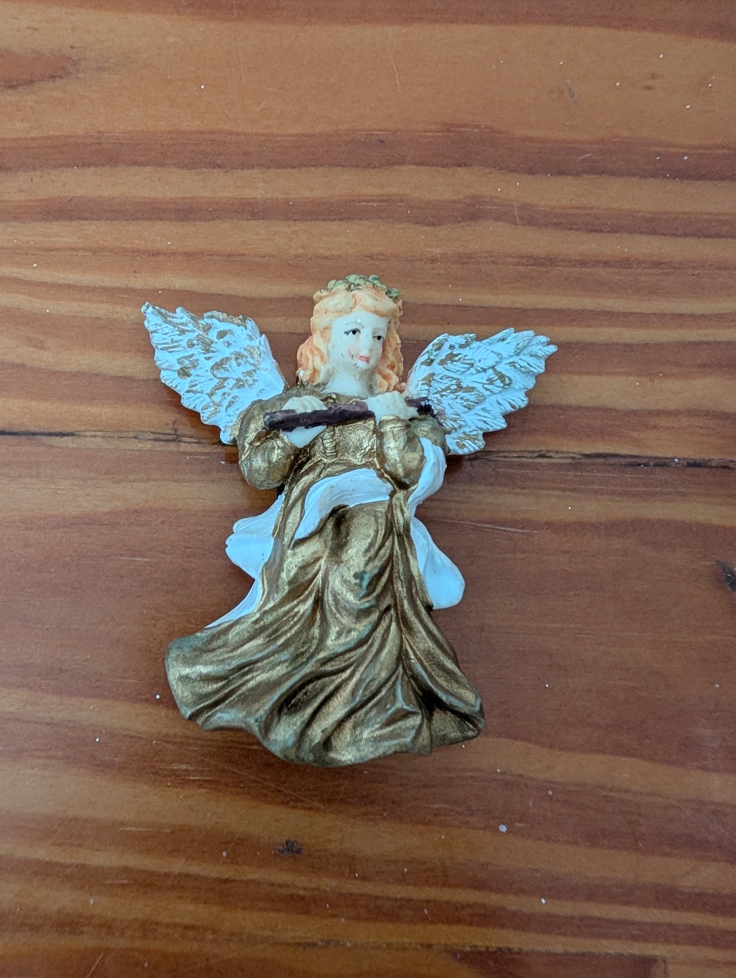 Gold Angel Ornament from Unknown -  Ornaments (Resin Ornament, Traditional, Religious, Gold, White)