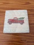 Red Truck Christmas Napkins from Unknown -  Tabletop (Paper Paper Goods, Farmhouse, Rustic, White, Red, Green)
